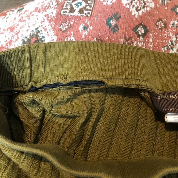 Kerisma Olive Green Ribbed Midi Skirt - Picture 5 of 6